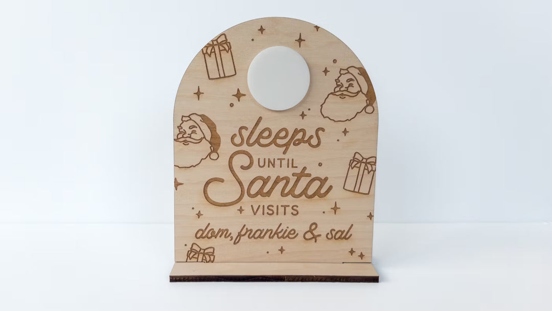 Sleeps Until Christmas Countdown - Sign