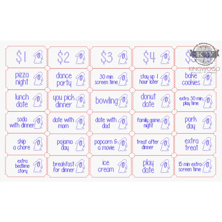 Easter reward token game for family egg hunt and learning