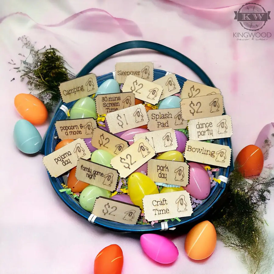 Easter reward token game for family egg hunt and learning