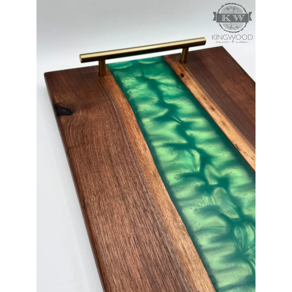 Epoxy charcuterie board handcrafted walnut 24 x 12 inch