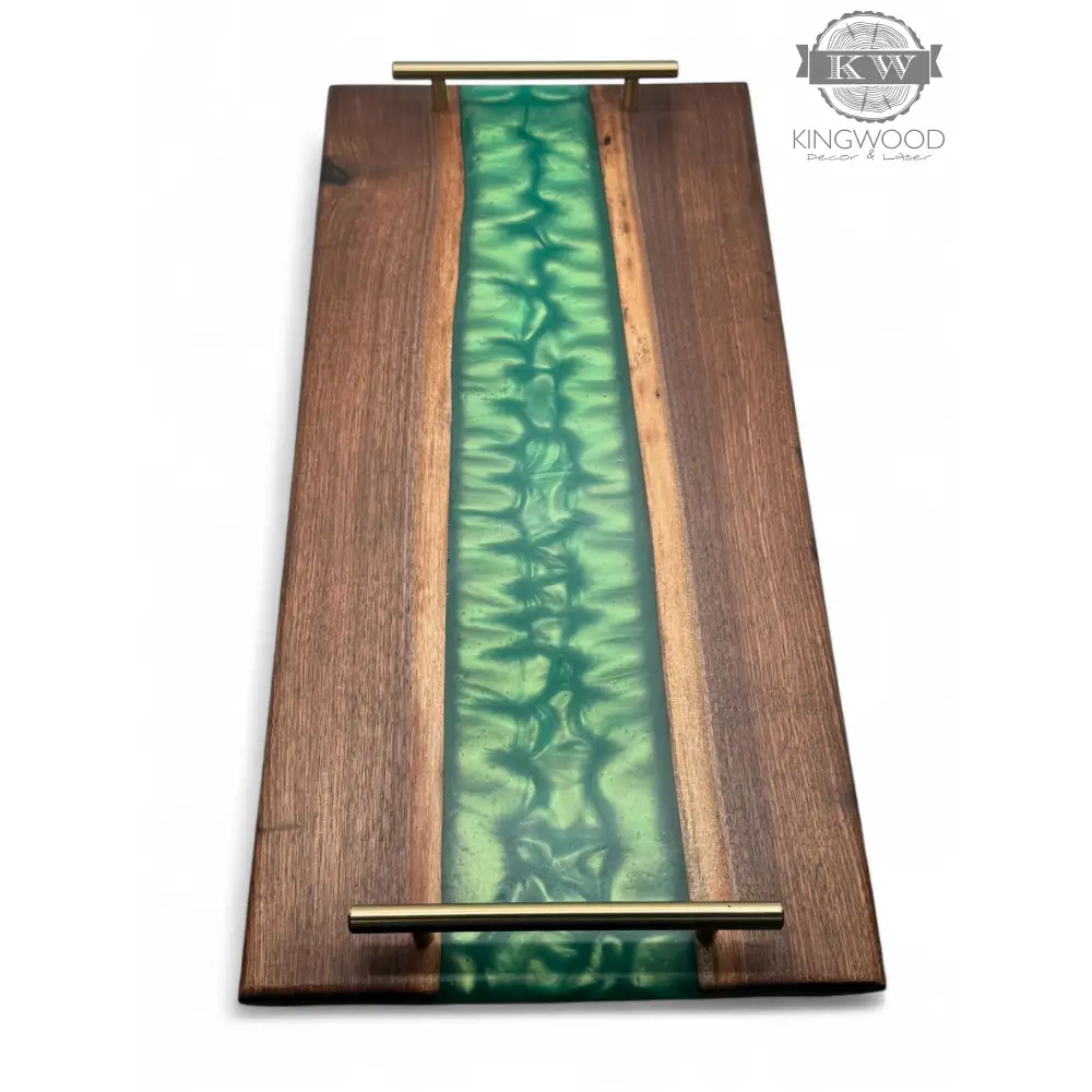 Epoxy charcuterie board handcrafted walnut 24 x 12 inch