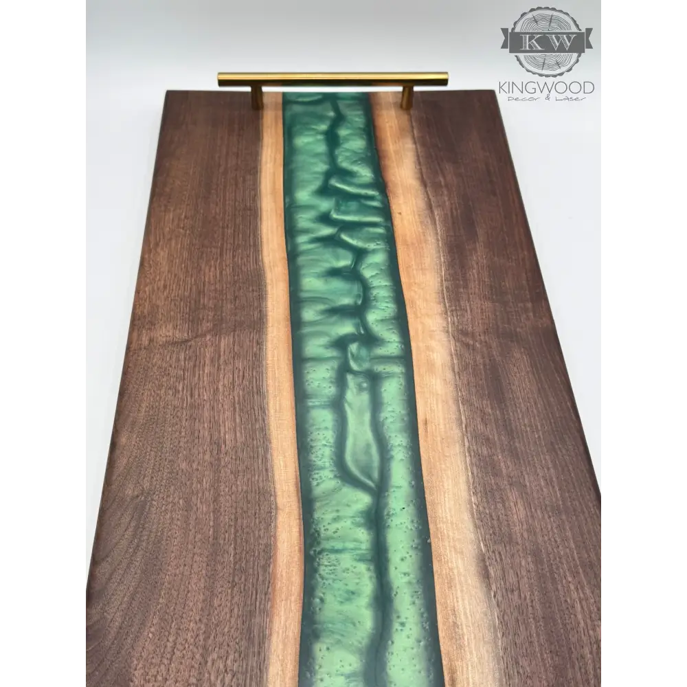 Epoxy charcuterie board handcrafted walnut 24 x 12 inch