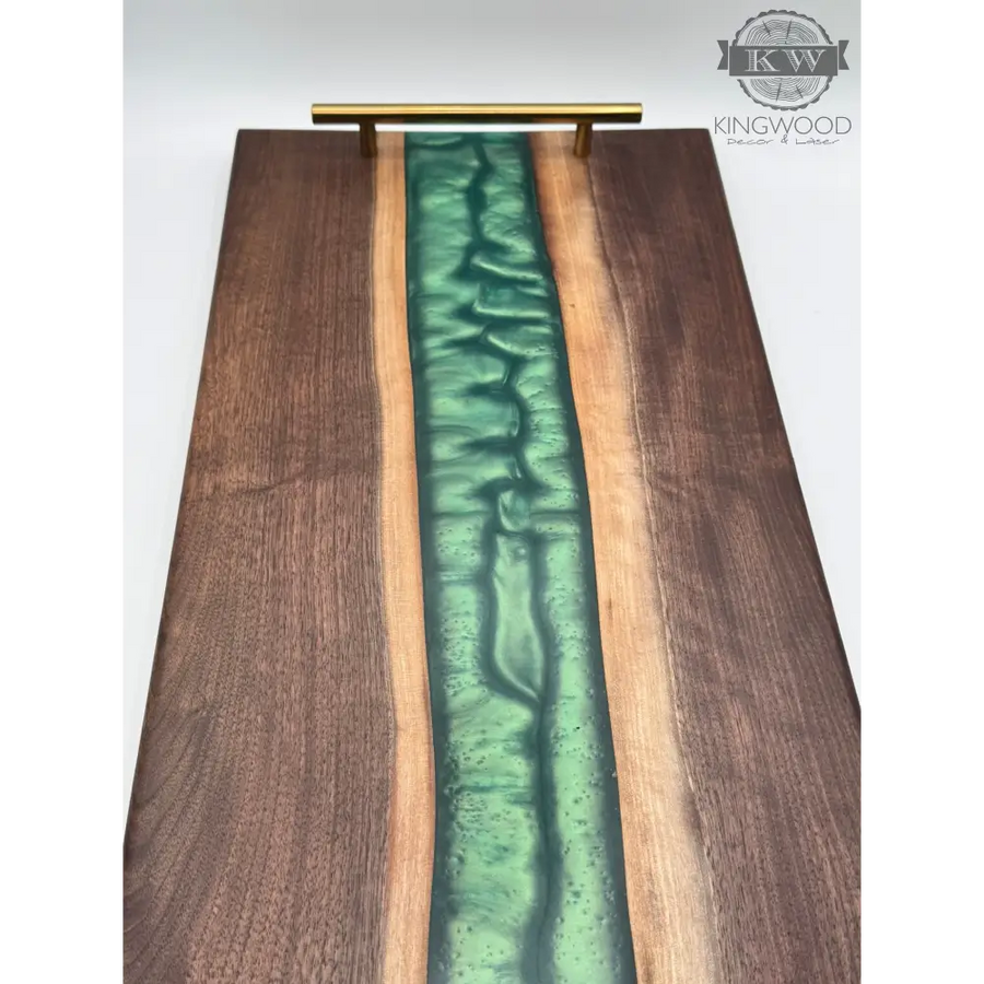 Epoxy charcuterie board handcrafted walnut 24 x 12 inch