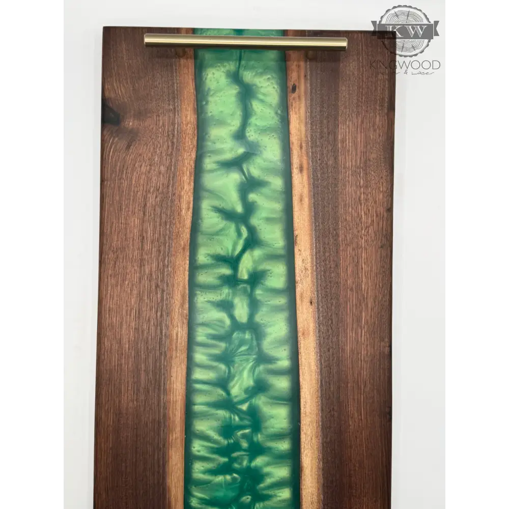 Epoxy charcuterie board handcrafted walnut 24 x 12 inch