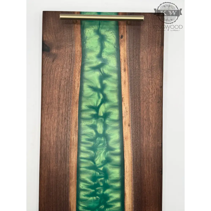 Epoxy charcuterie board handcrafted walnut 24 x 12 inch