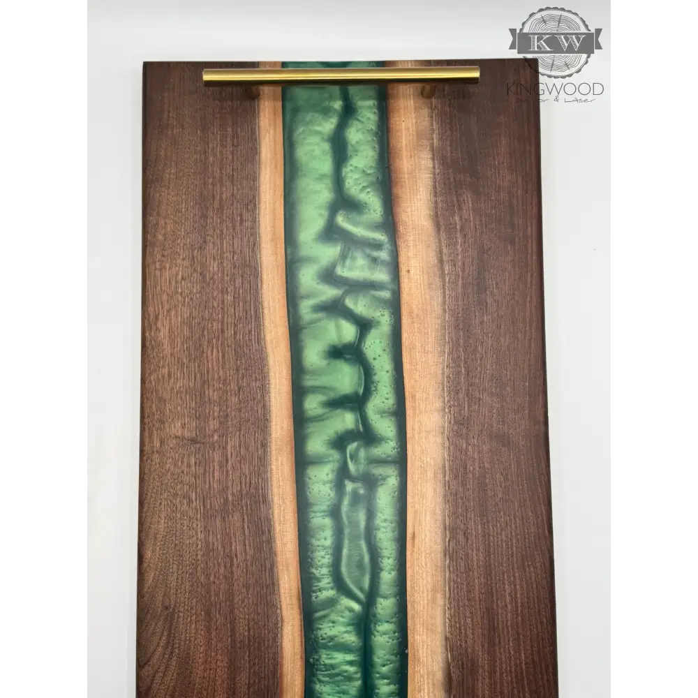 Epoxy charcuterie board handcrafted walnut 24 x 12 inch