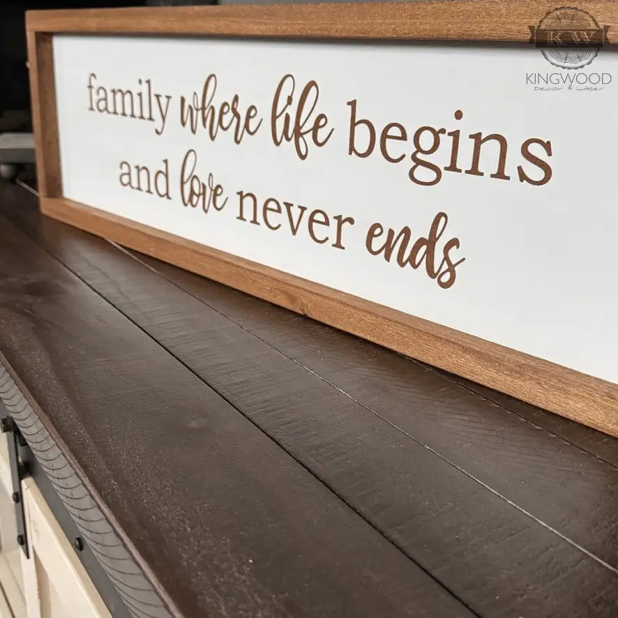 Family where life begins wall decor for home decor,