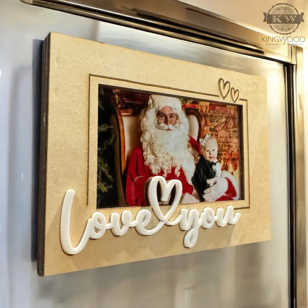 Fridge picture magnet for personalized photo display 3d
