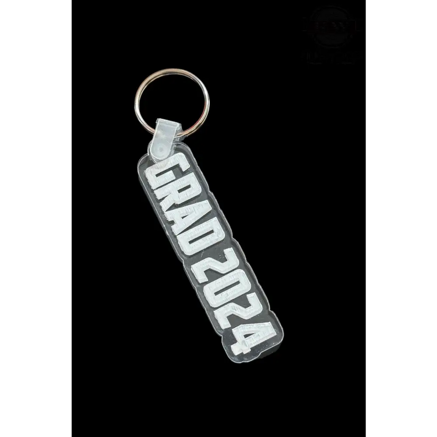 Grad 2024 acrylic keychains for graduation gifts and decor