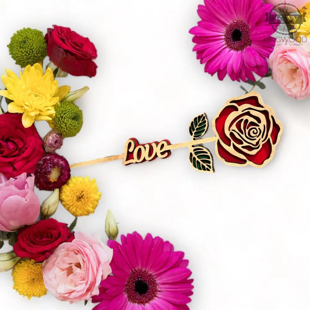 Handcrafted wooden rose decor for lasting love and beauty