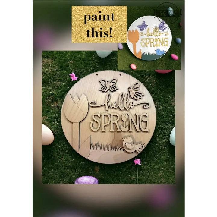 Hello spring paint kit diy for creative painting 3d laser