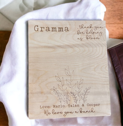 Mother's day handprint, wood handprint bouquet keepsake