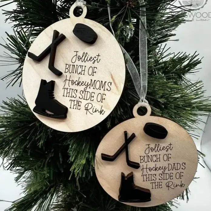 Jolliest bunch hockey ornament for mom or dad 2025,