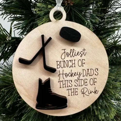 Jolliest bunch hockey ornament for mom or dad 2025,