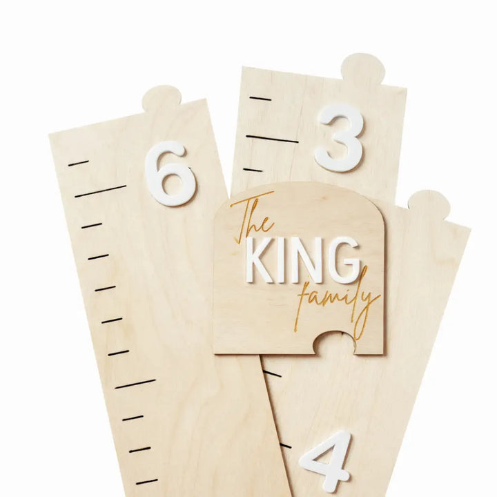 Growth chart ruler puzzle style for baby and toddler Kingwood Decor &amp; Laser
