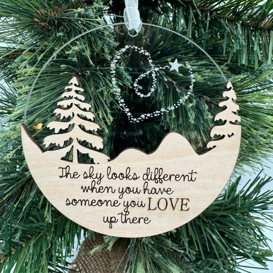 Memorial ornament for holiday season remembrance decor 3d