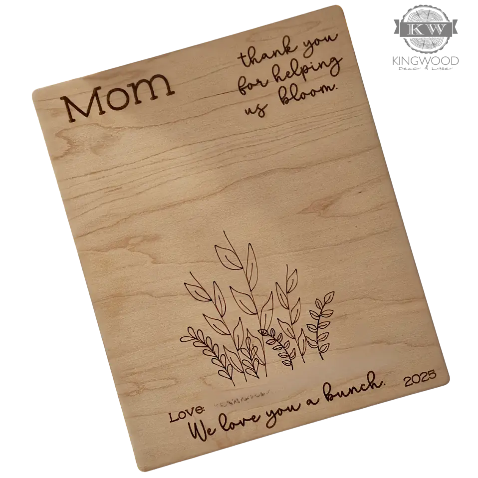 Mother’s day wooden bouquet sign decor for handprint
