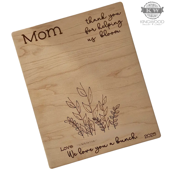 Mother’s day wooden bouquet sign decor for handprint