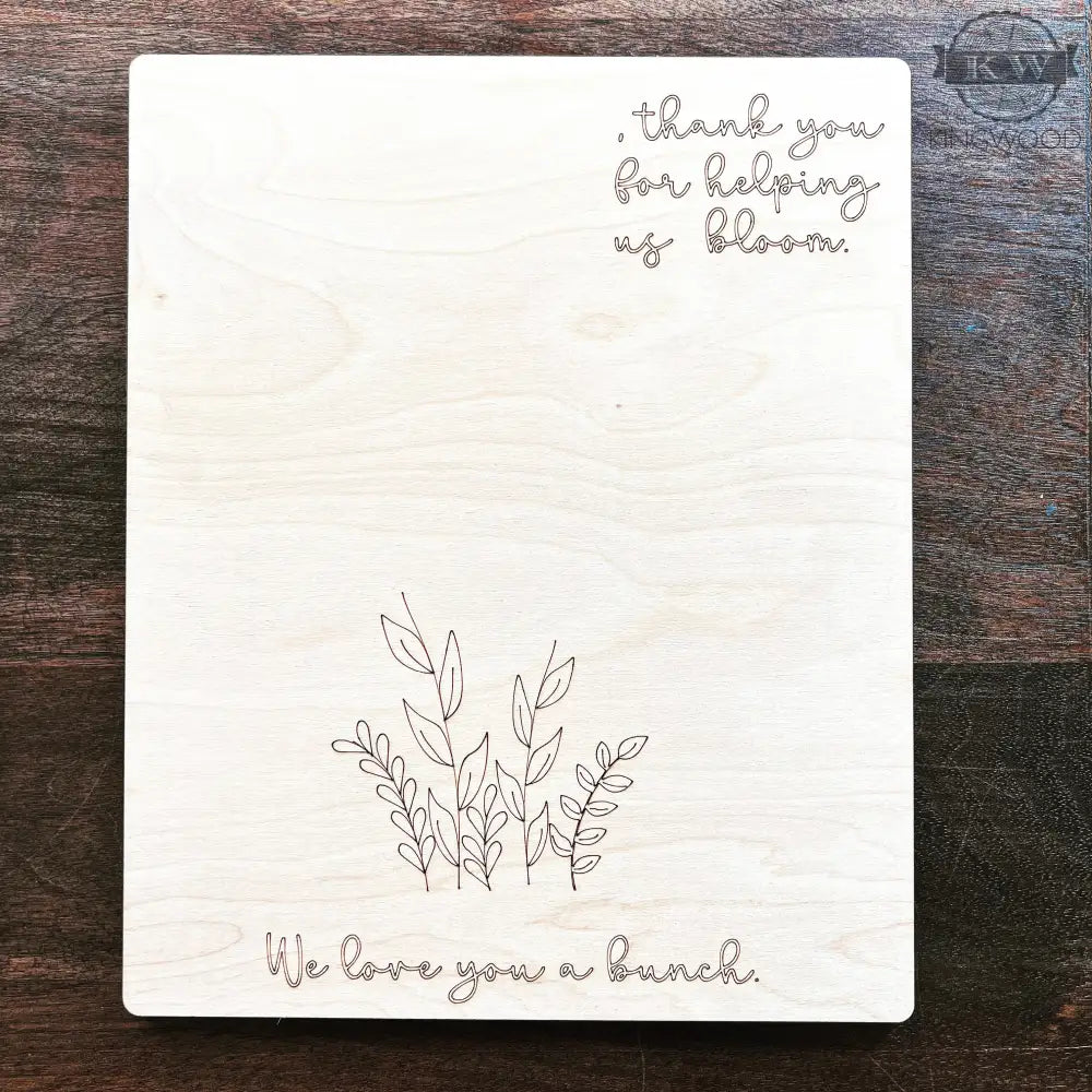 Mother’s day wooden bouquet sign decor for handprint
