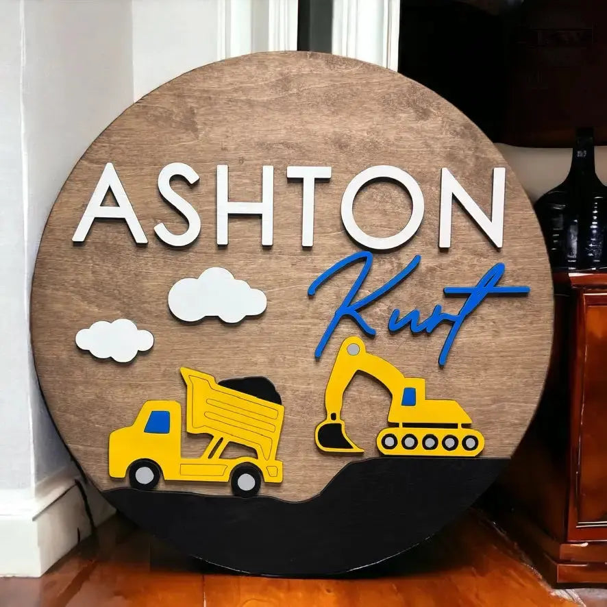 Nursery decor round signs for baby and toddler rooms fort