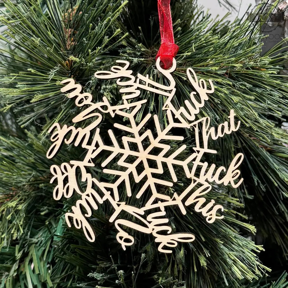 Ornament f flake cheeky provincial christmas ornament 3d