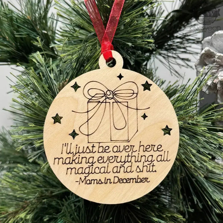 Ornament moms funny christmas decor for mom 3d laser cut,