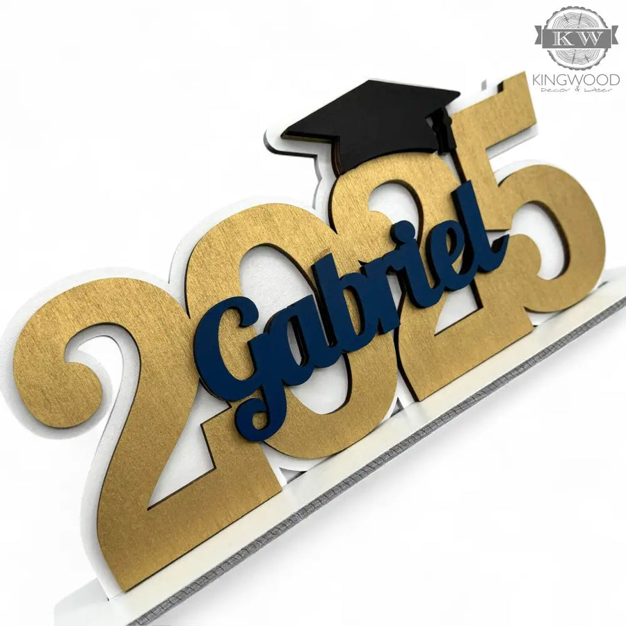 Personalized 2025 graduation table decor grad signs