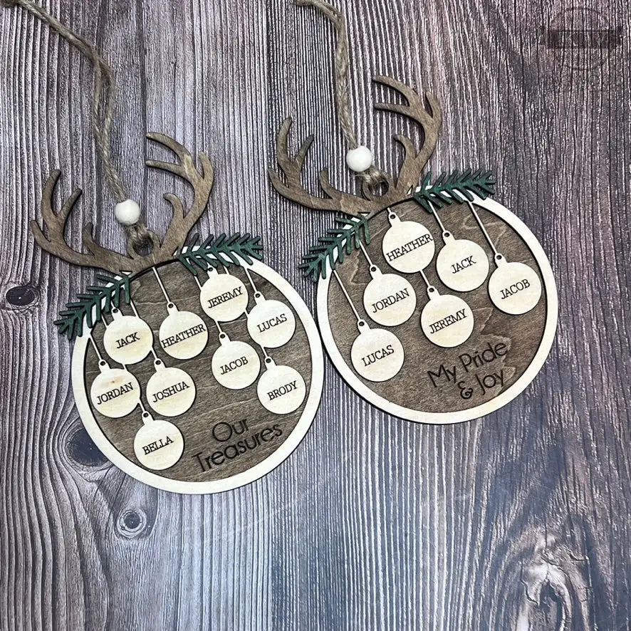 Personalized family names ornament for holiday decor 2025,