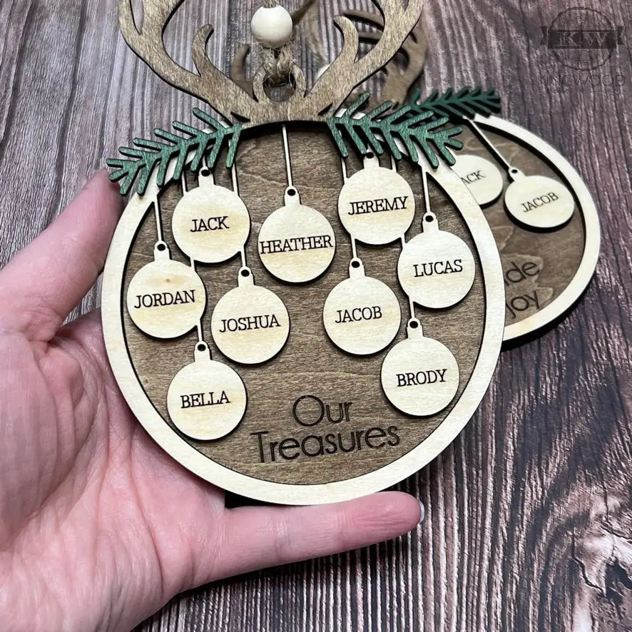 Personalized family names ornament for holiday decor 2025,