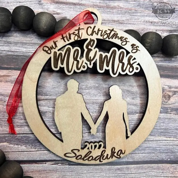 Personalized ornament for couples first christmas