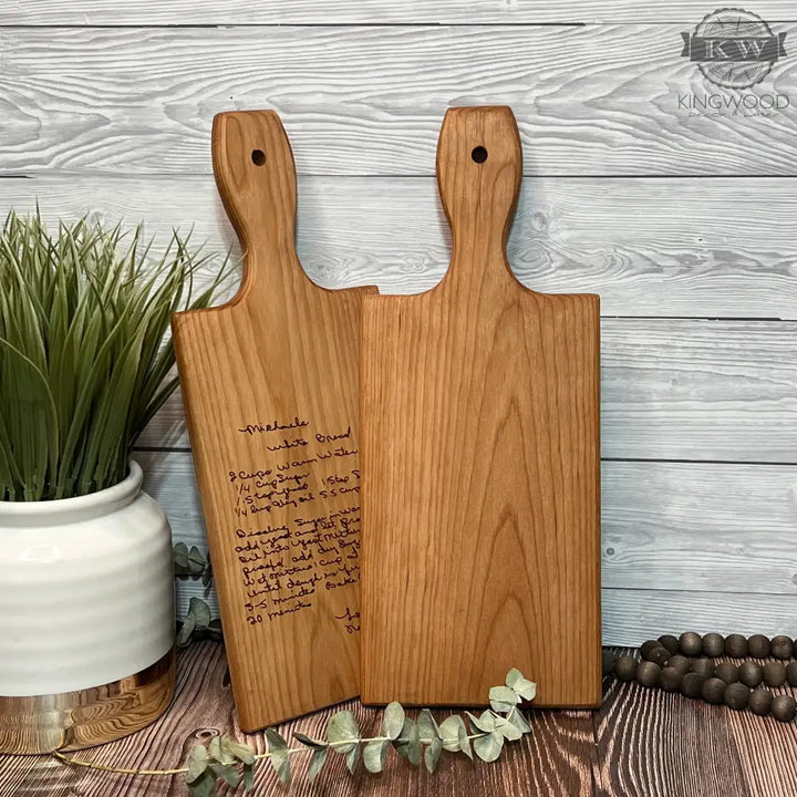 Personalized recipe cutting board maple family heirloom
