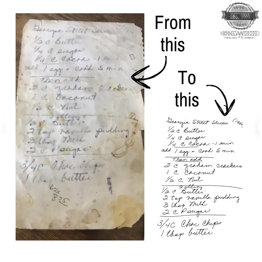 Personalized cutting board with your handwritten recipe
