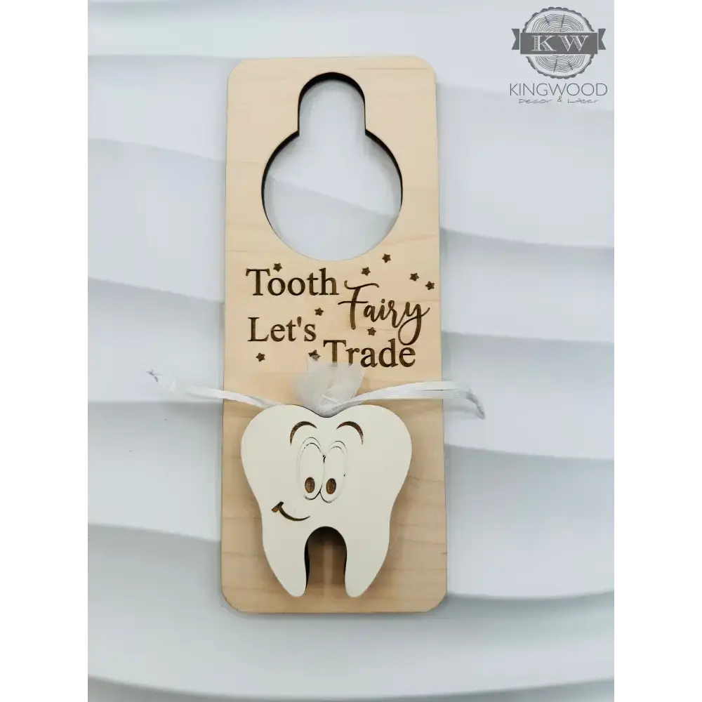 Personalized tooth fairy door hanger for kids and toddlers