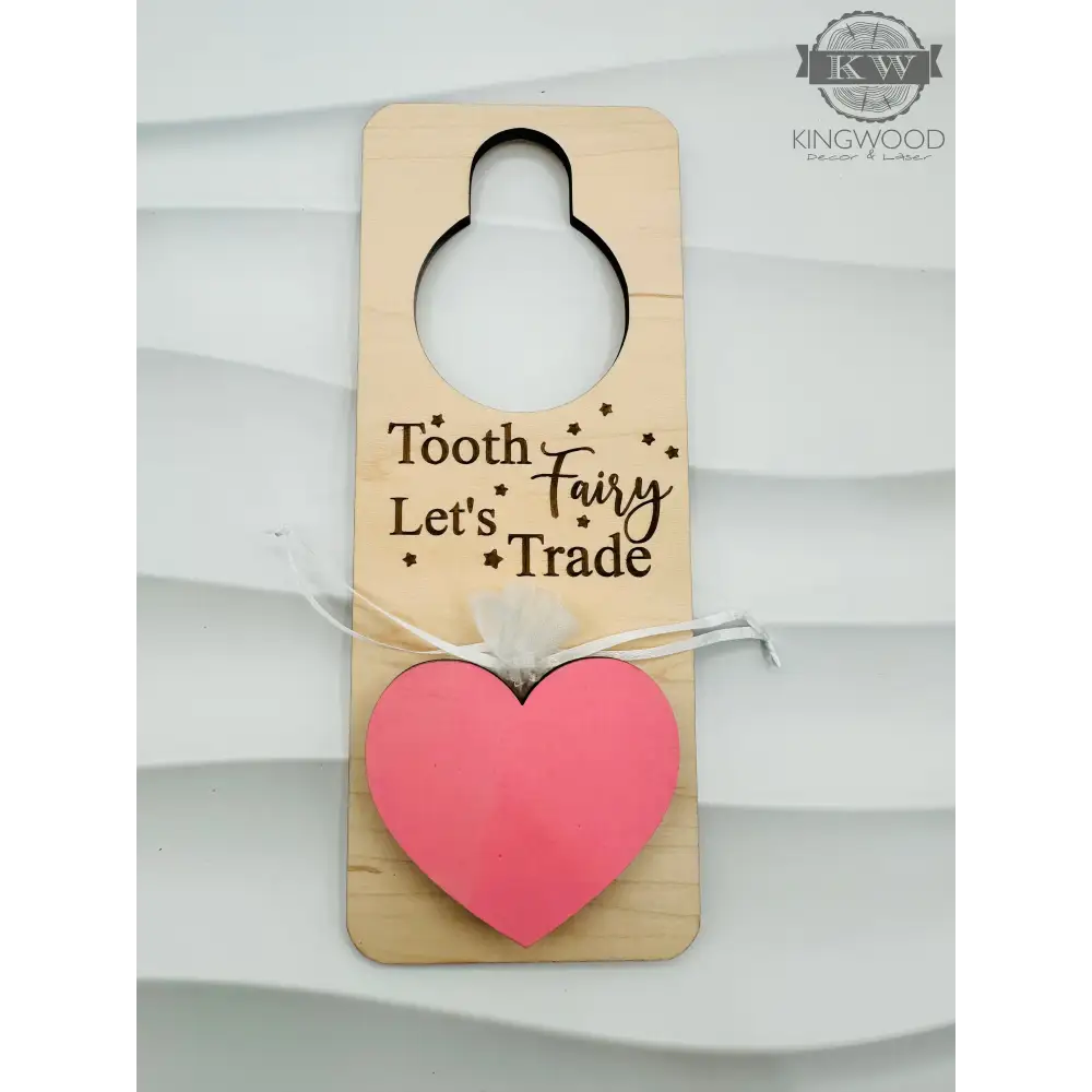 Personalized tooth fairy door hanger for kids and toddlers