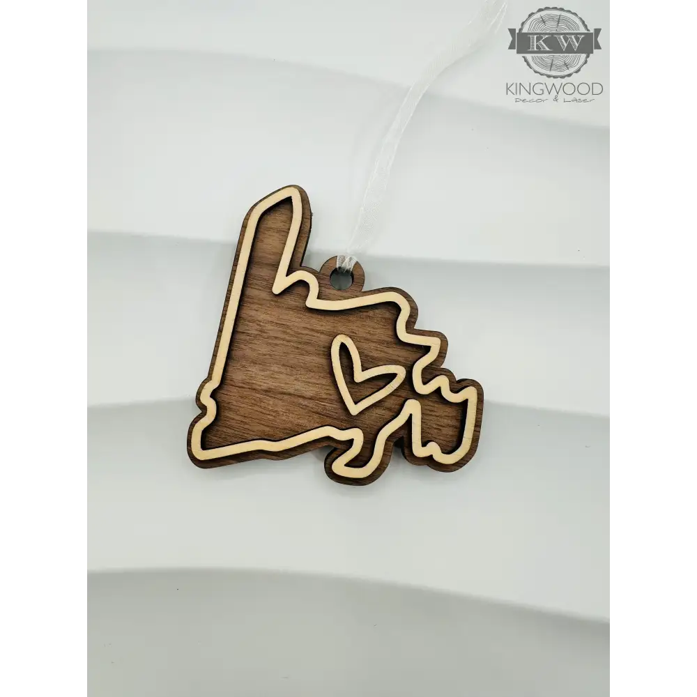 Wooden Newfoundland and Labrador ornament for provincial Christmas ornaments collection