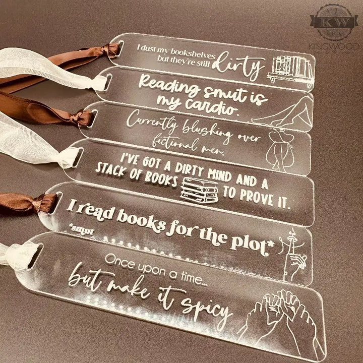 Spicy smut lover acrylic bookmark with tassel bookish gift