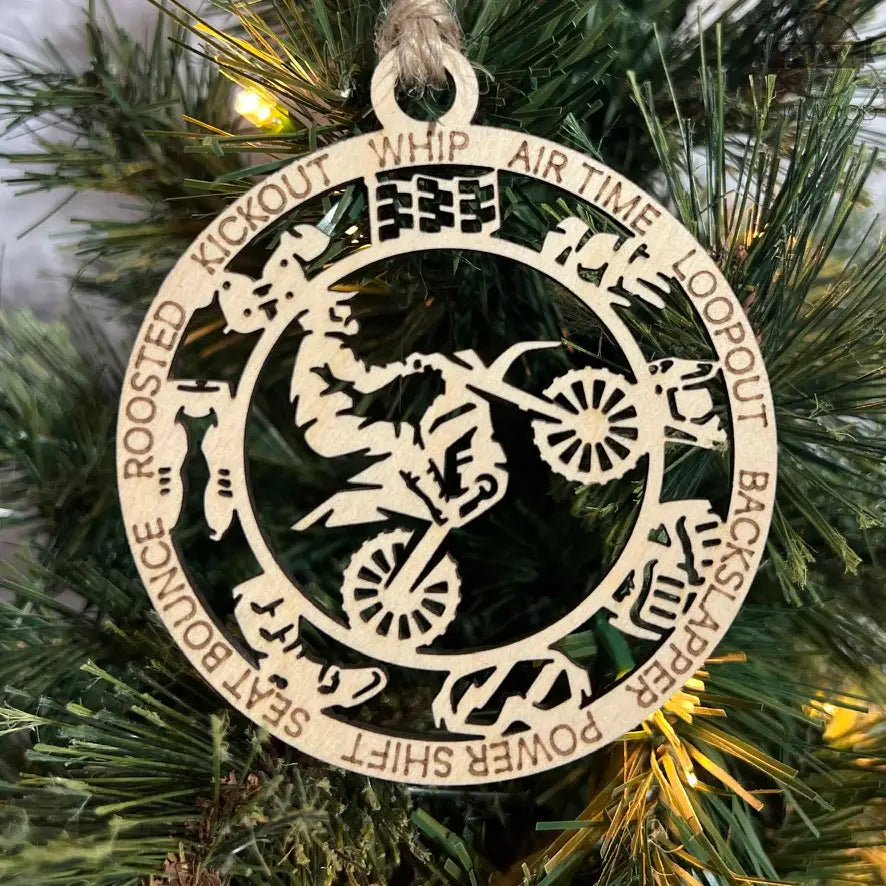 Sports engraved wooden ornament christmas tree decor 3d