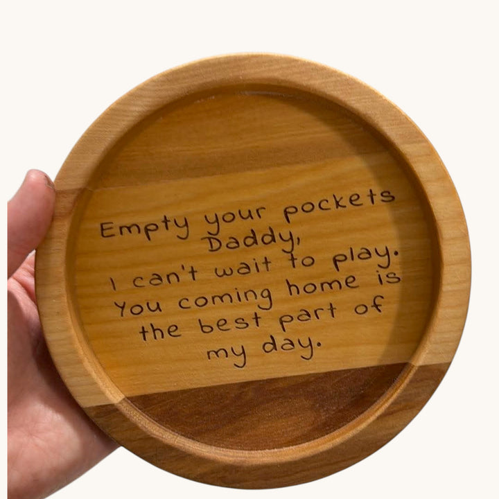 Personalized Wooden Tray - 6" Round