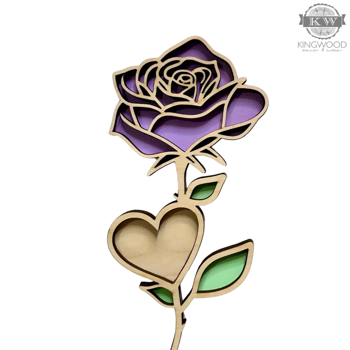 Wooden roses for mother’s day and celebrations 3d laser