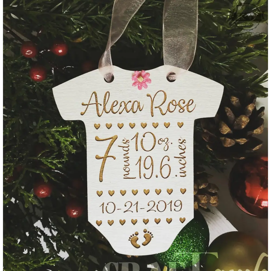Baby stats ornament with custom alberta, animals, baby,