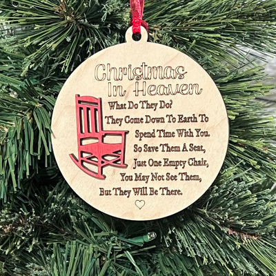Christmas in heaven ornament | wooden memorial | remembrance