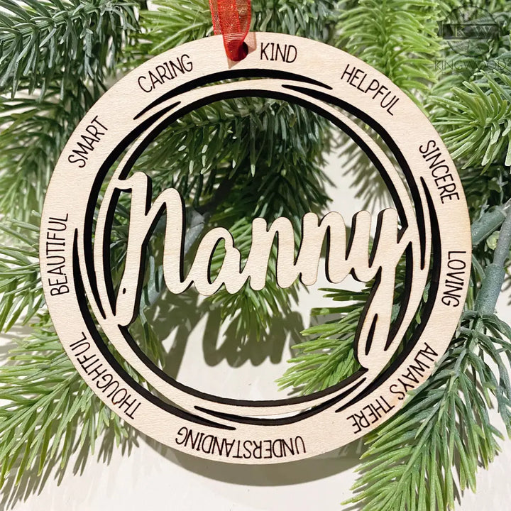 Wooden nanny ornament decor in Maple wood perfect for Fort McMurray home styling