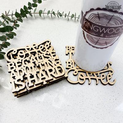 Coffee laser cut coasters - set of 6 christmas, laser,