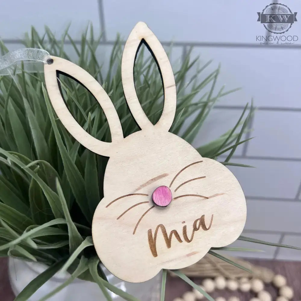 Wooden Easter Bunny ornament for personalized decor and cutting boards