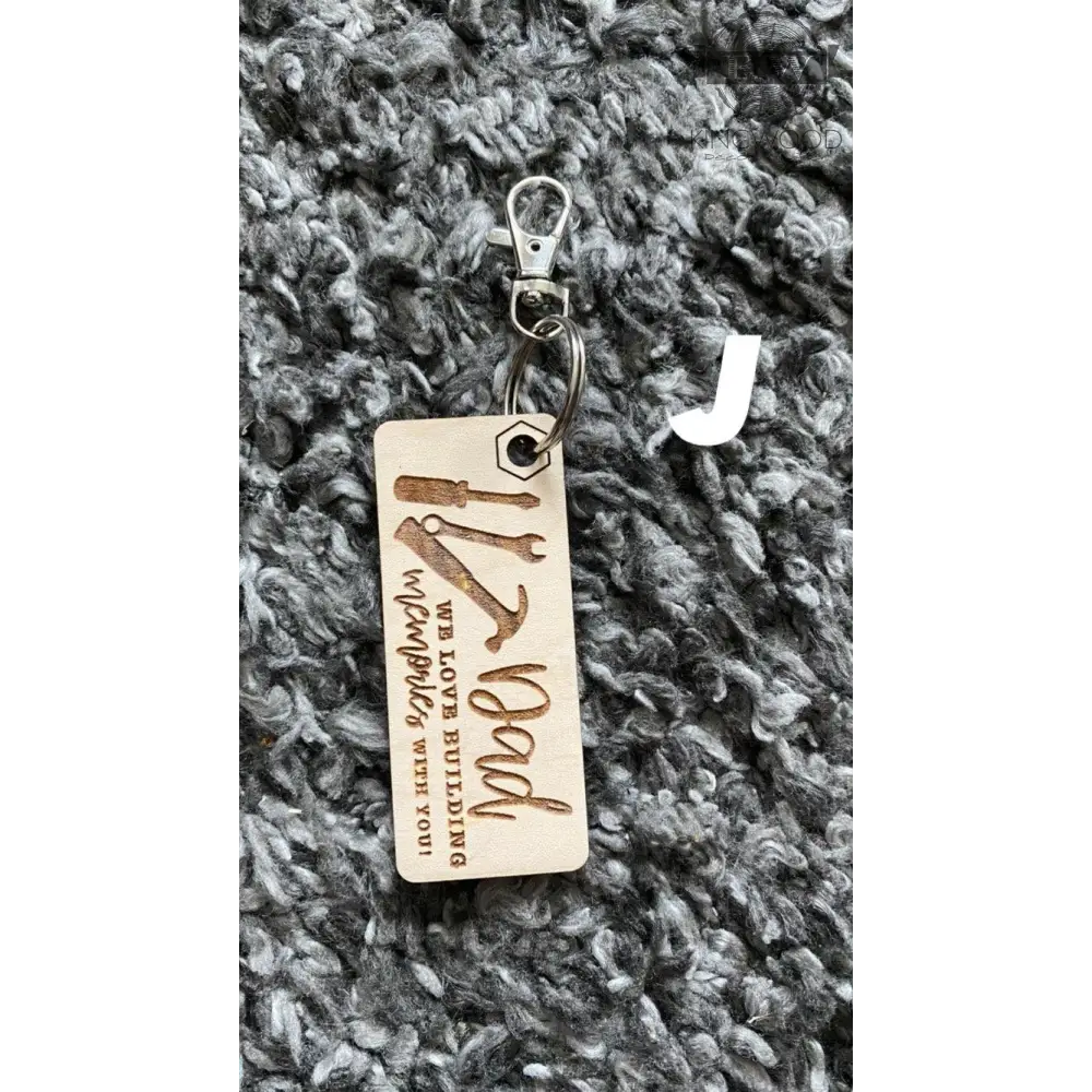 Engraved Dad wooden keychain from Father’s Day wooden keychains premium laser engraved keepsake collection