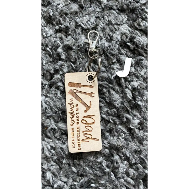 Engraved Dad wooden keychain from Father’s Day wooden keychains premium laser engraved keepsake collection