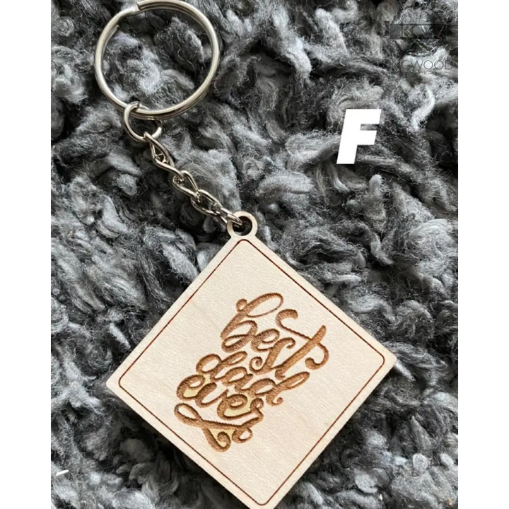 Wooden Best Dad Ever keychain from Father’s Day wooden keychains premium laser engraved keepsake