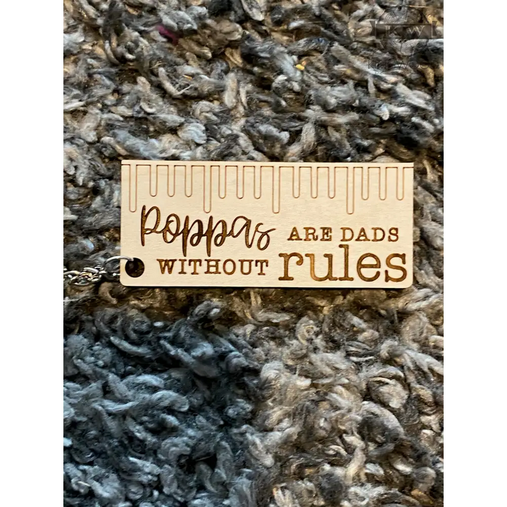 Wooden ruler-shaped keychain from Father’s Day wooden keychains premium laser engraved keepsake