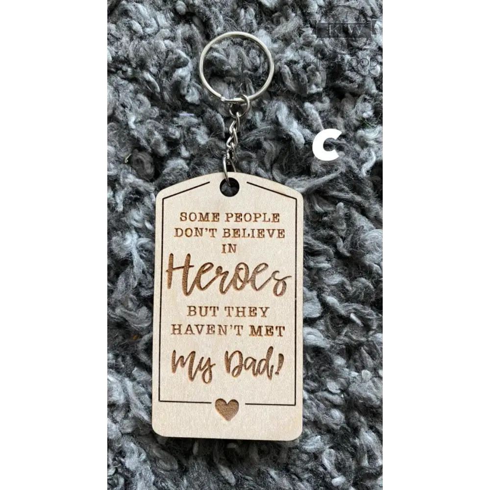 Premium laser engraved wooden keychain with personalized message for Father’s Day wooden keychains