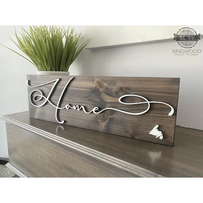Home sign with or without provincial map 3d laser cut,